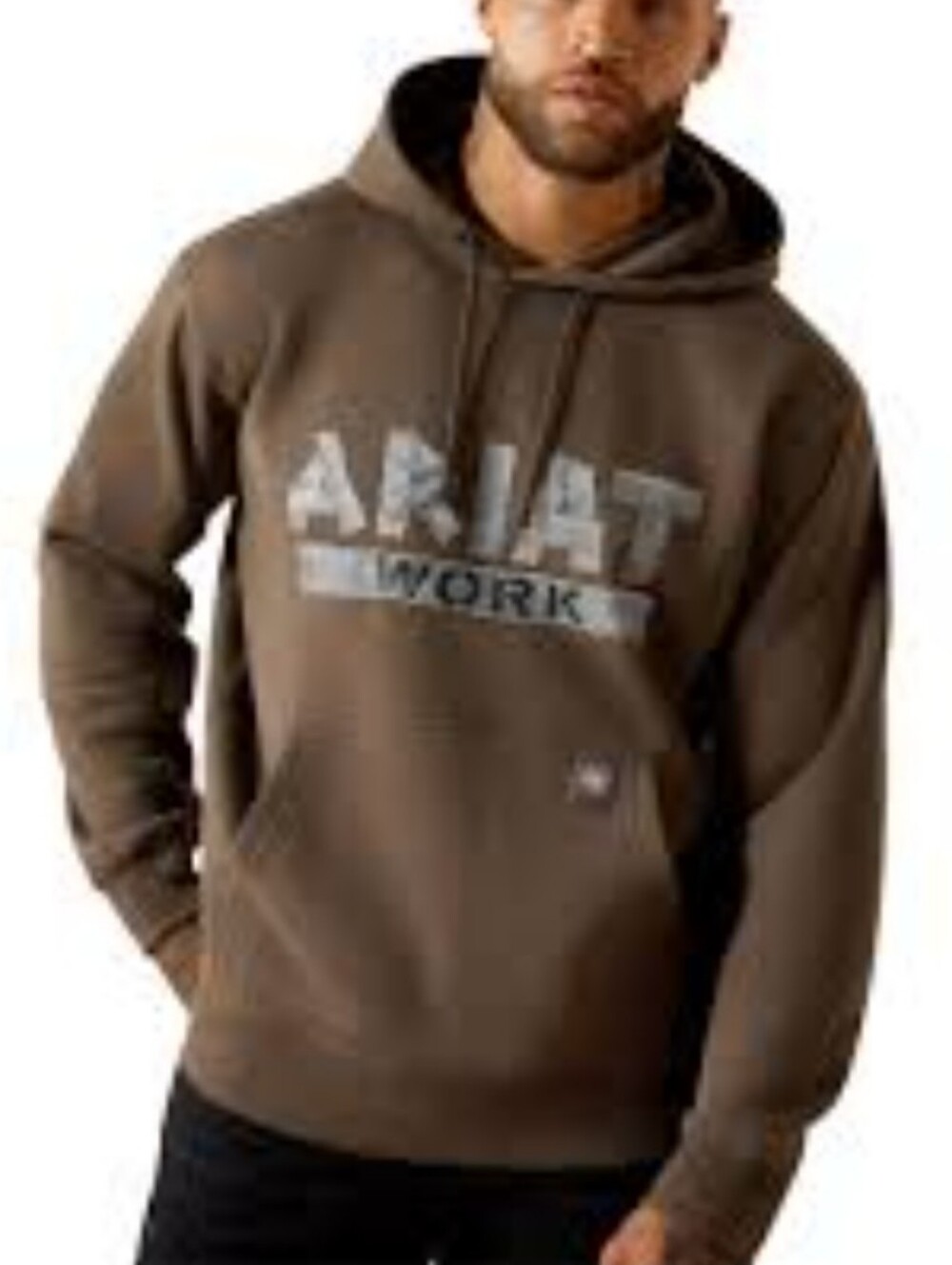 Ariat Men's Brown Logo Work Hoodie